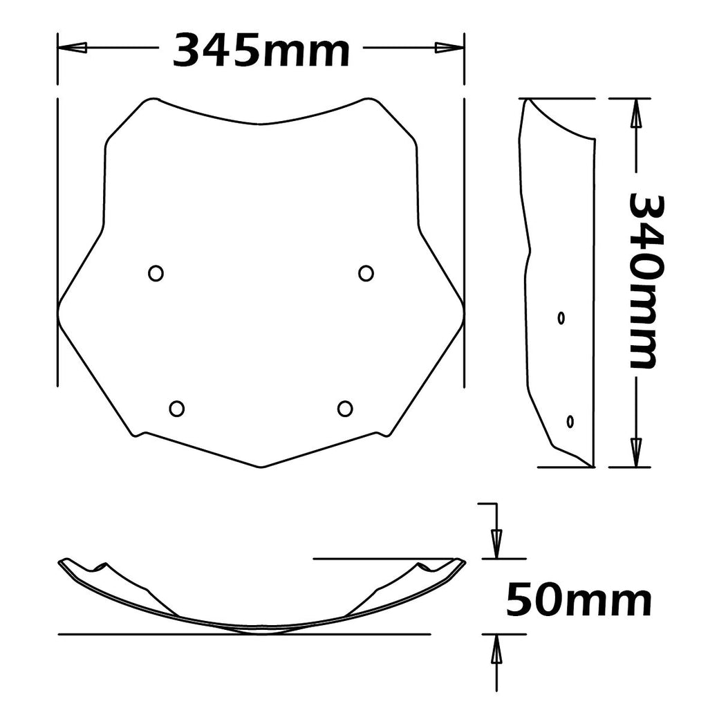 Parabrisas Rally para BMW R 1200 GS / R 1250 GS / R1200 Rallye